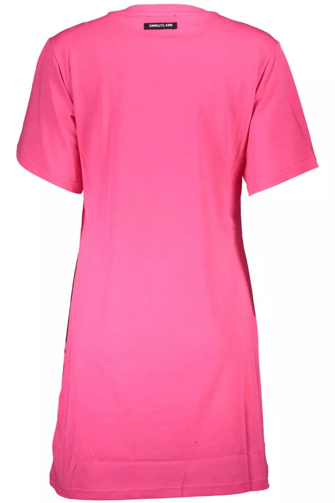 Cavalli Class Pink Cotton Women Dress