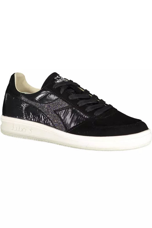 Diadora Black Leather Women Sneaker