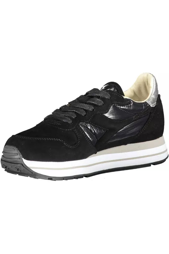 Diadora Black Leather Women Sneaker