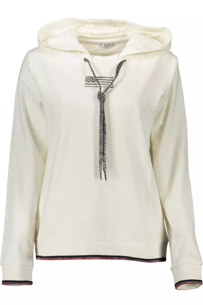 U.S. POLO ASSN. White Cotton Women Sweater