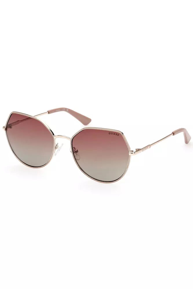 Guess Jeans Gold Metal Women Sunglass