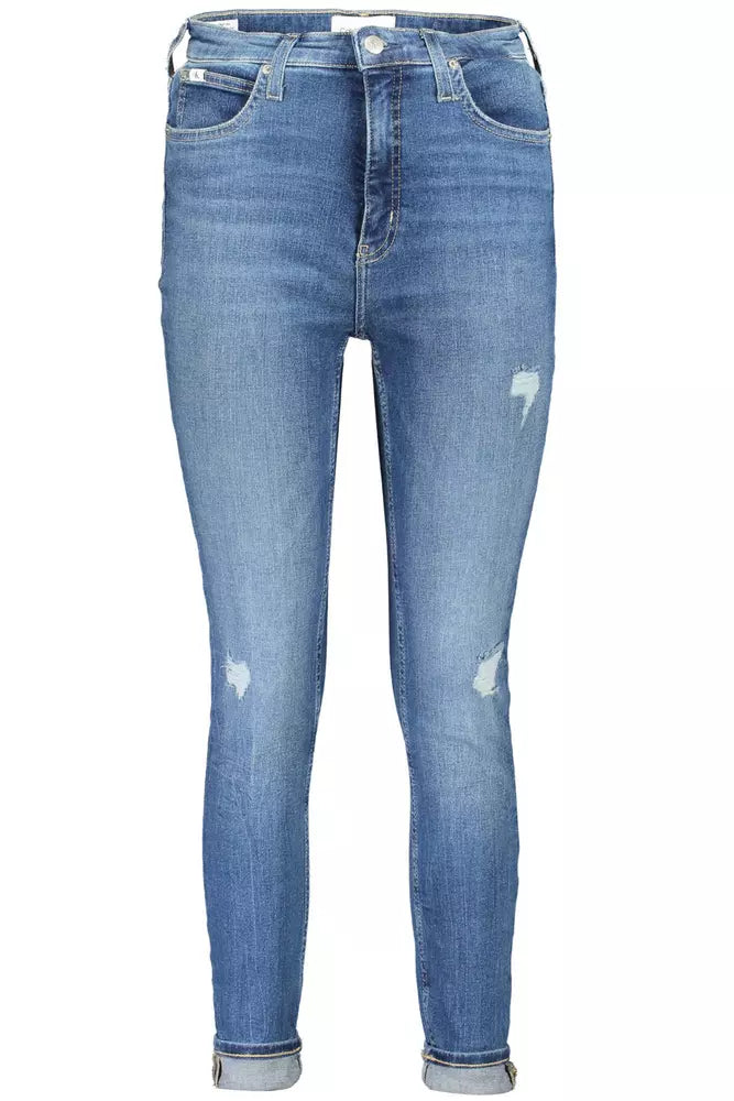 Calvin Klein Blue Cotton Women Jeans