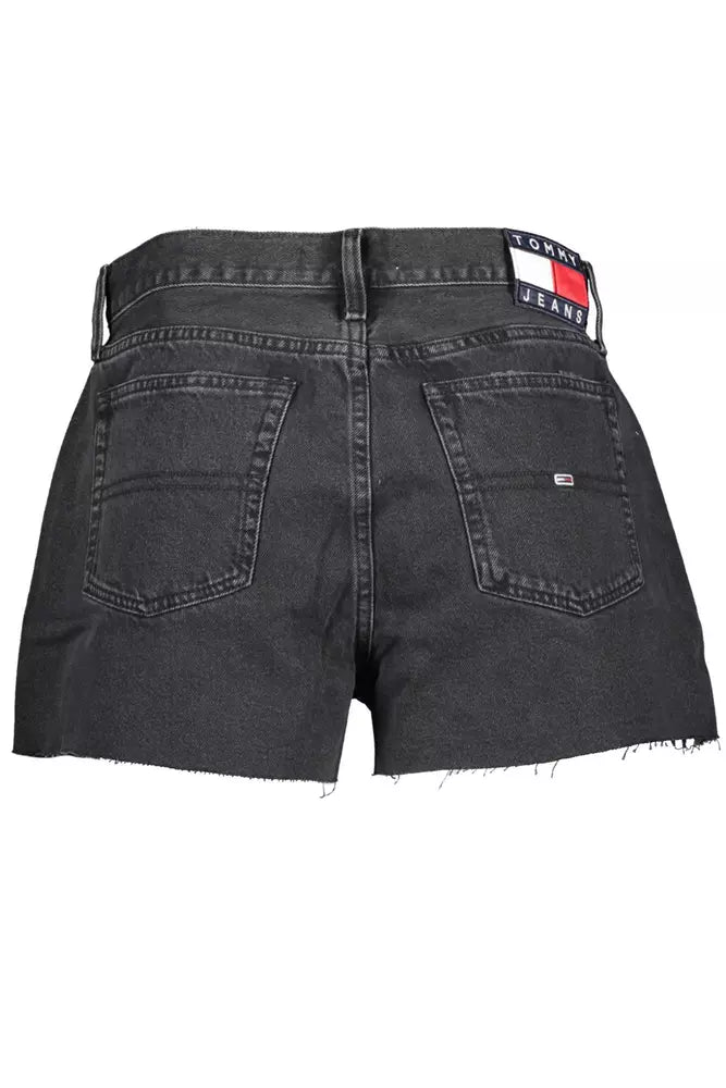 Tommy Hilfiger Black Cotton Women Shorts