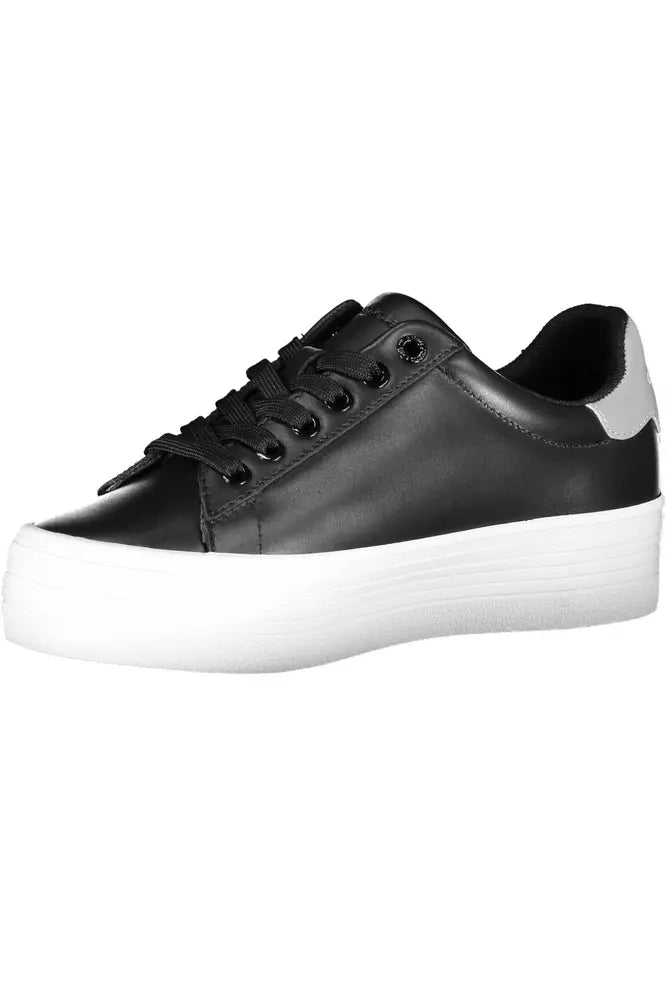 Calvin Klein Black Leather Women Sneaker