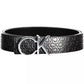 Calvin Klein Black Leather Women Belt