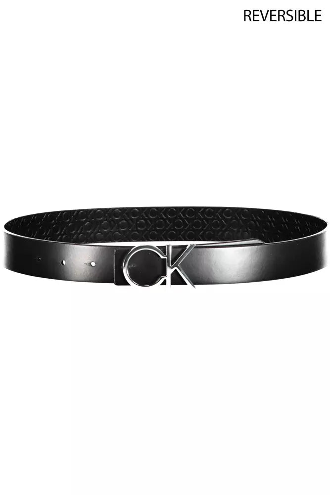 Calvin Klein Black Leather Women Belt