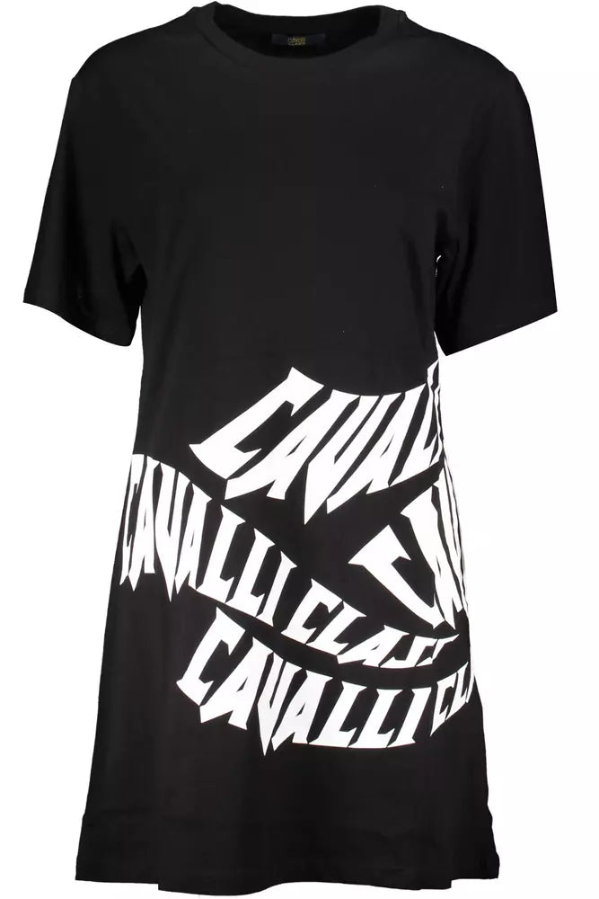 Cavalli Class Black Cotton Women Dress