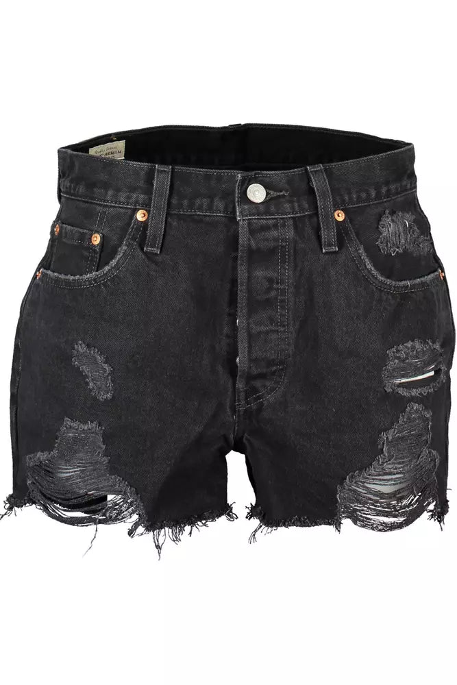 Levi's Black Cotton Women Short