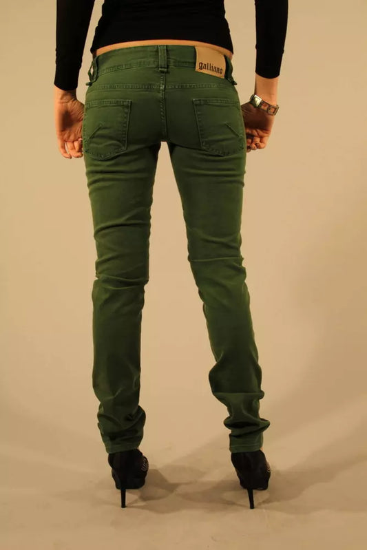 John Galliano Green Cotton Women Jean