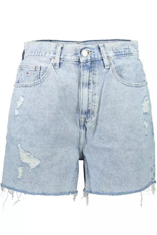 Tommy Hilfiger Light Blue Cotton Women Short