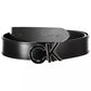 Calvin Klein Black Leather Women Belt