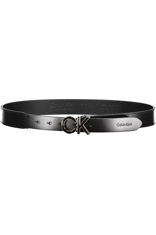 Calvin Klein Black Leather Women Belt