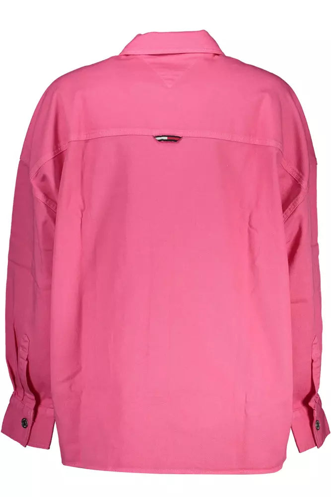 Tommy Hilfiger Pink Cotton Women Shirt