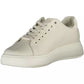 Calvin Klein Beige Leather Women Sneaker