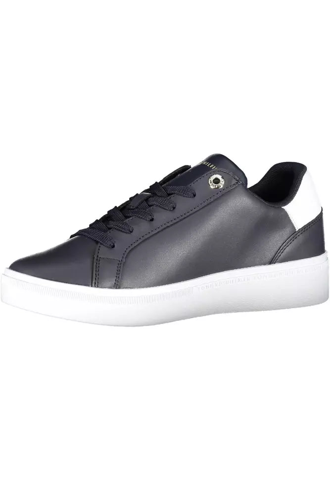 Tommy Hilfiger Blue Leather Women Sneaker