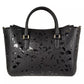 Baldinini Trend Elegant Floral Calfskin Handbag