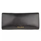 Baldinini Trend Elegant Black Calfskin Clutch with Strap