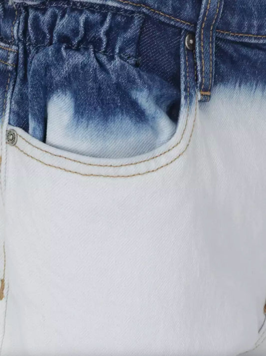 PINKO White Gradient Cotton Denim Jeans