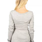 PINKO Elegant V-neck Crossover Sweater in Gray