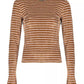 PINKO Elegant Striped Jersey Sweater with Button Details