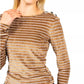 PINKO Elegant Striped Jersey Sweater with Button Details