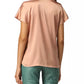 PINKO Elegant Short Sleeve Stretch Silk Blouse