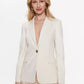 PINKO Elegant White One-Button Blazer Jacket