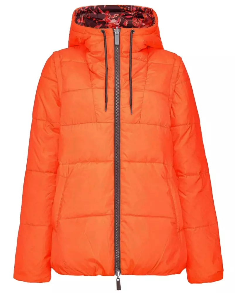 PINKO Chic Reversible Down Jacket with Detachable Sleeves