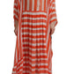 Dolce & Gabbana Elegant Striped Silk Maxi Dress