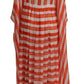 Dolce & Gabbana Elegant Striped Silk Maxi Dress