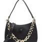 Plein Sport Elegant Faux Leather Shoulder Bag with Gold Chain