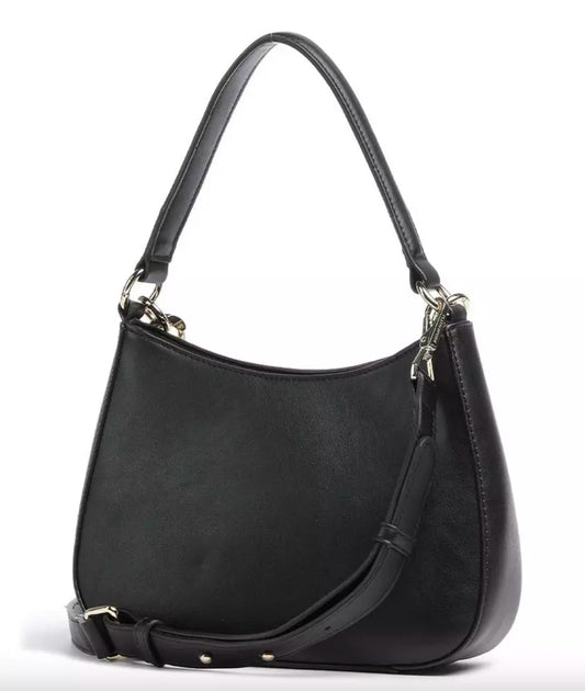 Plein Sport Elegant Faux Leather Shoulder Bag with Gold Chain