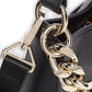 Plein Sport Elegant Faux Leather Shoulder Bag with Gold Chain