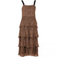 PINKO Elegant Leopard Print Sleeveless Dress