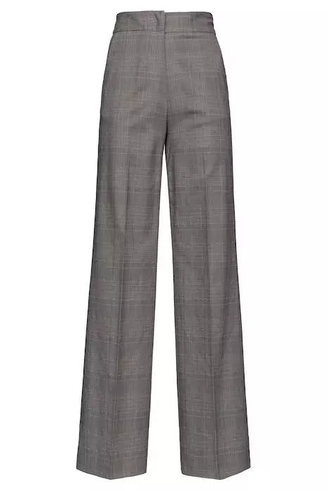 PINKO Chic Prince of Wales Checked Wide Trousers