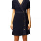 PINKO Elegant Tweed-Textured V-Neck Rinaldo Dress