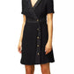 PINKO Elegant Tweed-Textured V-Neck Rinaldo Dress