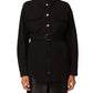 PINKO Sophisticated Black Shirt Jacket with Belt