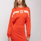 PINKO Chic Red Logo Sweatshirt Dress