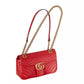 Gucci Elegant Red Matelassé Leather Shoulder Bag