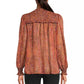 PINKO Spotted Print Metallic Thread Crepe Blouse