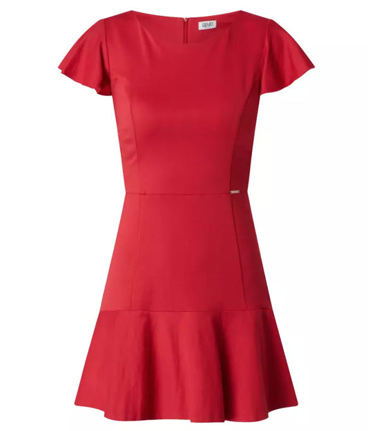 Liu Jo Chic Short-Sleeved Crew-Neck Red Dress