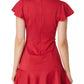 Liu Jo Chic Short-Sleeved Crew-Neck Red Dress