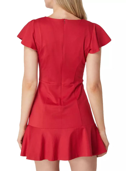 Liu Jo Chic Short-Sleeved Crew-Neck Red Dress