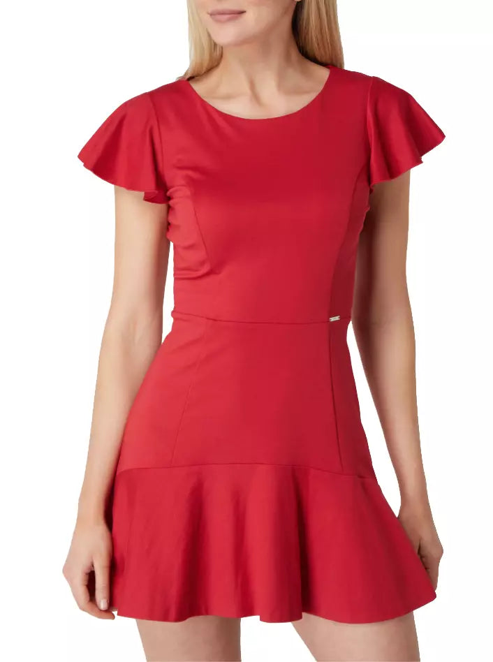 Liu Jo Chic Short-Sleeved Crew-Neck Red Dress