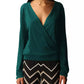 Twinset Silk Blend V-Neck Sweater with Ribbed Detail