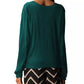 Twinset Silk Blend V-Neck Sweater with Ribbed Detail