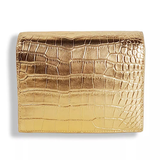 Baldinini Trend Golden Python Print Calfskin Shoulder Bag