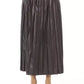 Alpha Studio Brown Polyethylene Women Skirt