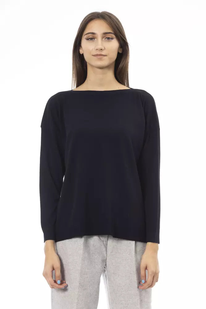 Alpha Studio Blue Viscose Women Sweater